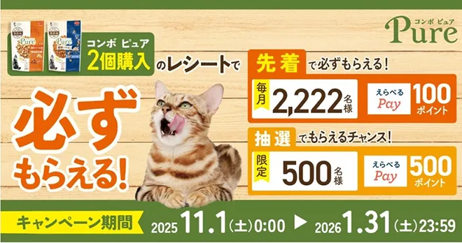 必ずもらえるキャンペーンバナー