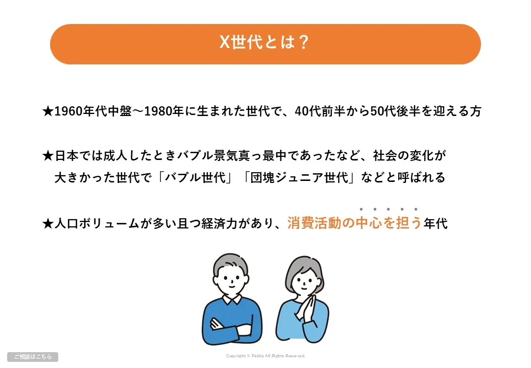 X世代の特徴＆有効なキャンペーン手法①