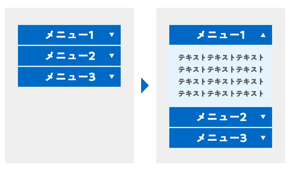 アコーディオンメニュー