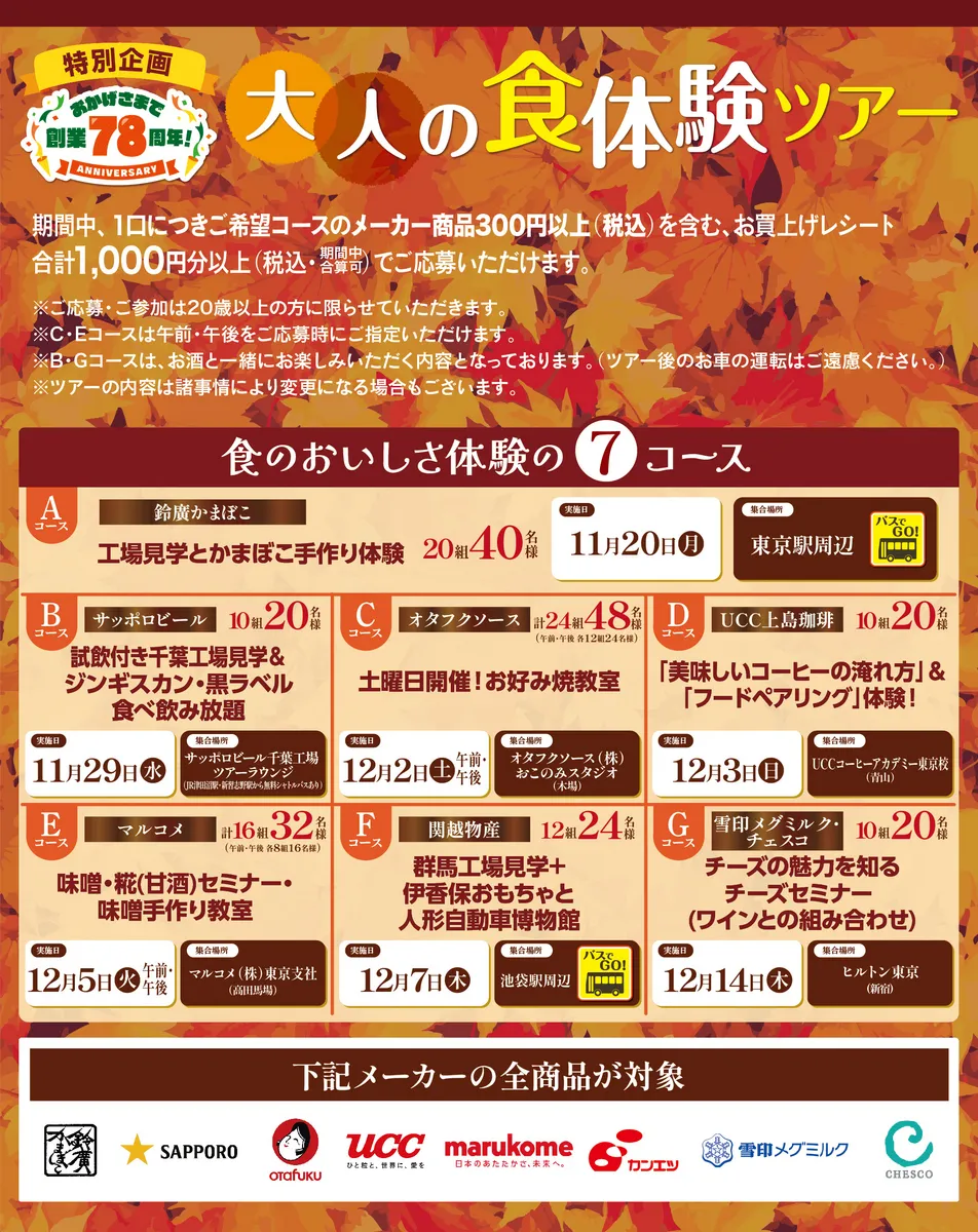 マルエツ │ 大人の食体験ツアー